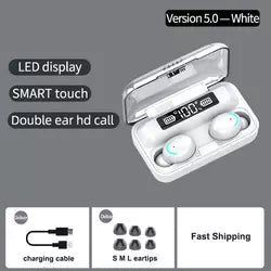 Mini Earbuds Digital LED Display Headset True Wireless Earphones Sport Stereo Headphones Charging Bank