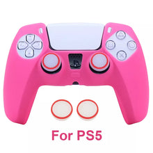 Load image into Gallery viewer, PS5 Silicone Controller Skin Glow in Dark Protective Case for Playstation 5 with matching Thumbstick Grips