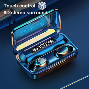 Mini Earbuds Digital LED Display Headset True Wireless Earphones Sport Stereo Headphones Charging Bank