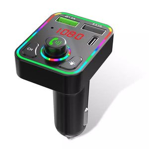 Bluetooth MP3 player for car radio, Fast Phone Charger USB QC and USB PD 3.1A Digital Display