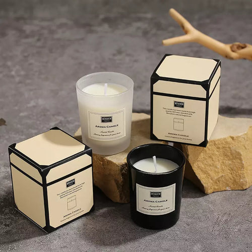 Set of 3 Scented Candles Made From Soy Wax, Essential Oils and Fragrances, Mood Enhancing and Stress Relief.