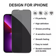 Load image into Gallery viewer, iPhone Privacy Screen Protector, Anti Scratch, Anti Spy, Fits IPhone 13 Pro, IPhone 13 Pro Max, IPhone 14 Pro, IPhone 14 Pro Max