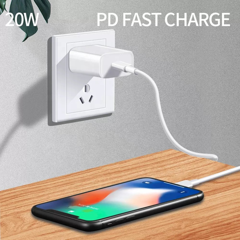 High Quality iPhone Compatible Charger Type-C PD charger 6ft. 20W PD Super Fast Charger