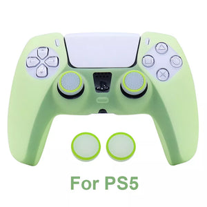 PS5 Silicone Controller Skin Glow in Dark Protective Case for Playstation 5 with matching Thumbstick Grips