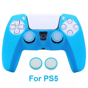 PS5 Silicone Controller Skin Glow in Dark Protective Case for Playstation 5 with matching Thumbstick Grips